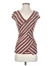 Assorted Brands Stripes Red Short Sleeve T-Shirt Size XS (estimated) - photo 1