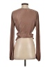 Zara Metallic Brown Long Sleeve Blouse Size S - photo 2