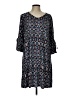 Chico's Print Blue Casual Dress Size Lg Petite (2) - photo 1