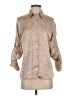 Express Outlet 100% Polyester Animal Print Tan 3/4 Sleeve Blouse Size S - photo 1