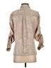 Express Outlet 100% Polyester Animal Print Tan 3/4 Sleeve Blouse Size S - photo 2