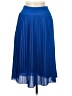 J.Crew Factory Store 100% Polyester Solid Blue Formal Skirt Size 6 Petite - photo 1