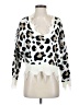 Just Polly 100% Acrylic Animal Print White Pullover Sweater Size S - photo 1
