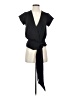 Nine West 100% Polyester Black Short Sleeve Blouse Size XS - photo 1