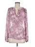 Paige Tie-dye Purple Long Sleeve Blouse Size M - photo 1