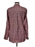 Express Print Burgundy Long Sleeve Blouse Size M - photo 2