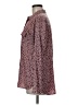 Express Print Burgundy Long Sleeve Blouse Size M - photo 5