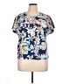 Tommy Bahama Blue Short Sleeve Blouse Size XL - photo 1