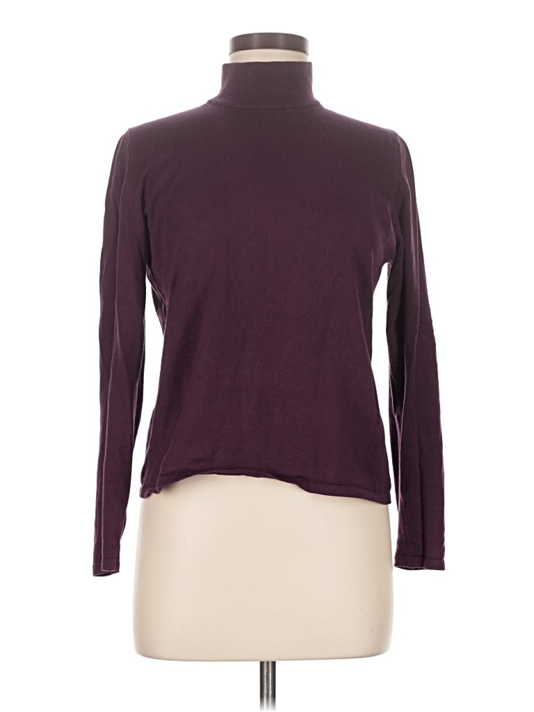 Pre-owned Talbots Turtleneck Sweater In Burgundy