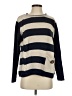 Neon Buddha 100% Cotton Stripes Blue Turtleneck Sweater Size S - photo 1