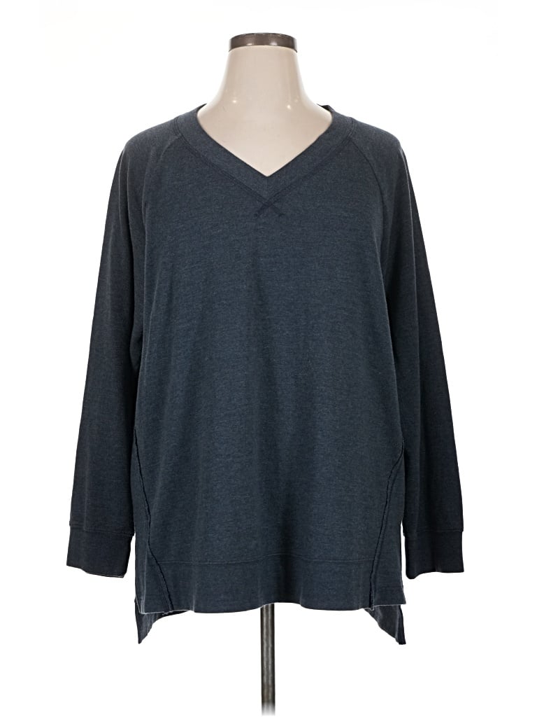 Pre-owned Terra & Sky Pullover Sweater In Gray