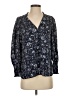 Aqua 100% Polyester Paisley Blue 3/4 Sleeve Blouse Size S - photo 1