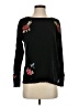 Joie Floral Black Pullover Sweater Size S - photo 1