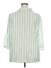 Cato Stripes Green 3/4 Sleeve Button-Down Shirt Size 18/20W - photo 2