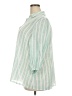 Cato Stripes Green 3/4 Sleeve Button-Down Shirt Size 18/20W - photo 5