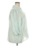 Cato Stripes Green 3/4 Sleeve Button-Down Shirt Size 18/20W - photo 4