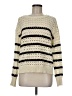 Evereve 100% Cotton Stripes Ivory Pullover Sweater Size M - photo 1
