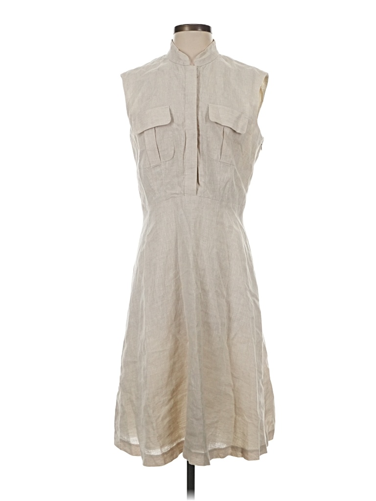 Pre-owned Calvin Klein Casual Dress In Tan