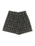 Zara 100% Polyester Plaid Black Shorts Size XS - photo 2