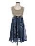 Davi & Dani 100% Polyester Paisley Blue Cocktail Dress Size S - photo 1