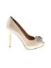Badgley Mischka Ivory Tan Heels Size 7 1/2 - photo 1