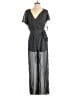 Want and Need 100% Polyester Polka Dots Gray Jumpsuit Size M - photo 1