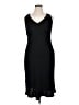Lane Bryant 100% Polyester Solid Black Cocktail Dress Size 14 - photo 1