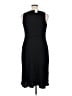 Lane Bryant 100% Polyester Solid Black Cocktail Dress Size 14 - photo 2