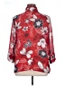 Alfred Dunner 100% Polyester Floral Red 3/4 Sleeve Blouse Size 14 - photo 2