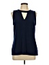 MICHAEL Michael Kors Blue Sleeveless T-Shirt Size L - photo 1