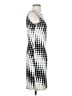 Nine West Graphic Silver Cocktail Dress Size 4 - photo 4