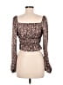 Mixed Threads 100% Polyester Brown Long Sleeve Blouse Size M - photo 2
