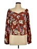 Derek Heart 100% Polyester Brown Long Sleeve Blouse Size L - photo 1