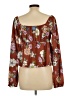 Derek Heart 100% Polyester Brown Long Sleeve Blouse Size L - photo 2