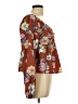 Derek Heart 100% Polyester Brown Long Sleeve Blouse Size L - photo 4