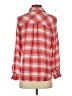 Zara Basic Plaid Red Long Sleeve Button-Down Shirt Size XS - photo 2