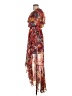 Express 100% Polyester Print Burgundy Casual Dress Size XS - photo 5