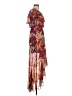 Express 100% Polyester Print Burgundy Casual Dress Size XS - photo 4