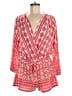 Fraiche by J 100% Polyester Paisley Red Romper Size S - photo 1