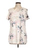 Unbranded Floral Ivory Short Sleeve T-Shirt Size L - photo 1