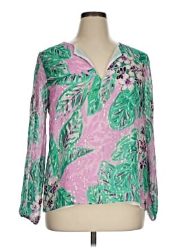 Lilly Pulitzer Long Sleeve Silk Top