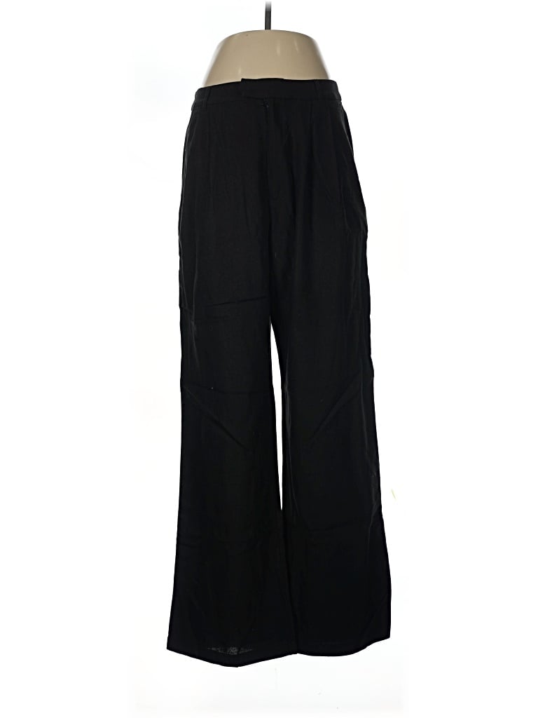 Pre-owned Reformation Linen Pants In Black