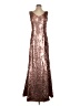 Rene Ruiz 100% Polyester Metallic Brown Cocktail Dress Size 2 - photo 1