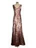 Rene Ruiz 100% Polyester Metallic Brown Cocktail Dress Size 2 - photo 2