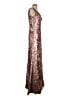 Rene Ruiz 100% Polyester Metallic Brown Cocktail Dress Size 2 - photo 4