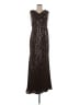 Eliza J 100% Polyester Metallic Black Cocktail Dress Size 8 - photo 1