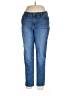 New Directions Solid Blue Jeans Size 14 - photo 1