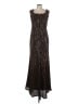 Eliza J 100% Polyester Metallic Black Cocktail Dress Size 8 - photo 2