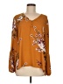 Maurices 100% Polyester Orange Long Sleeve Blouse Size M - photo 1