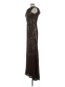Eliza J 100% Polyester Metallic Black Cocktail Dress Size 8 - photo 5